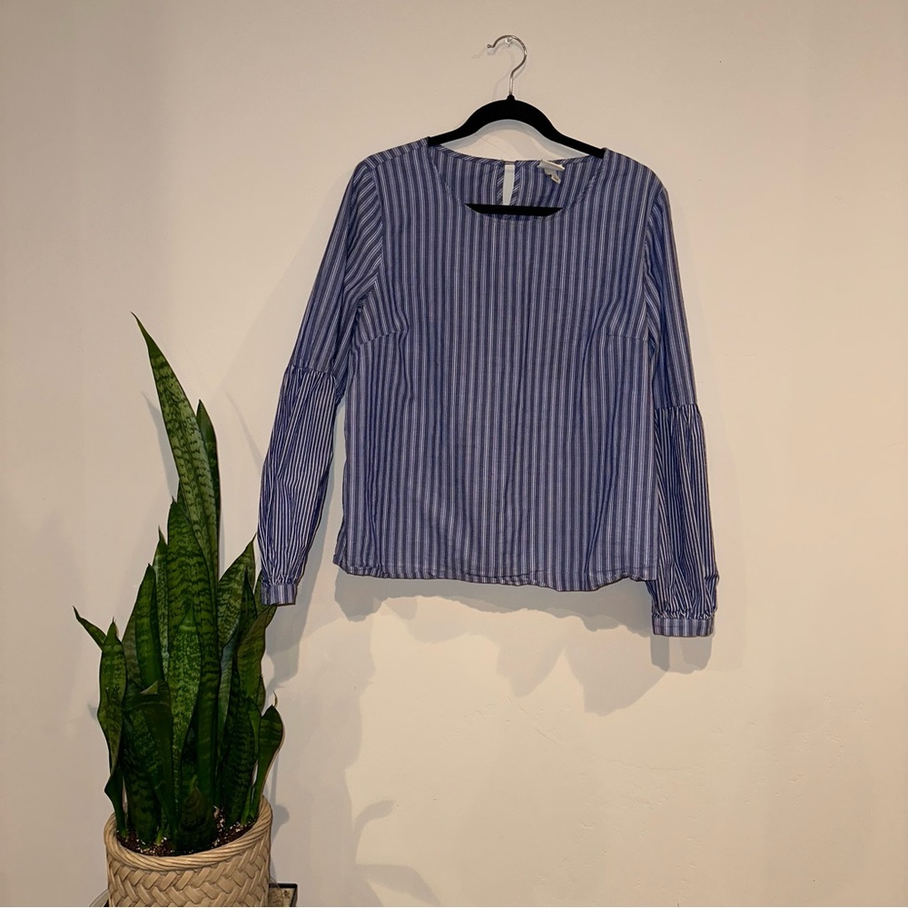 Striped blue shirt